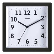 Relógio de Parede Quadrado Ambiente Preto 25cm