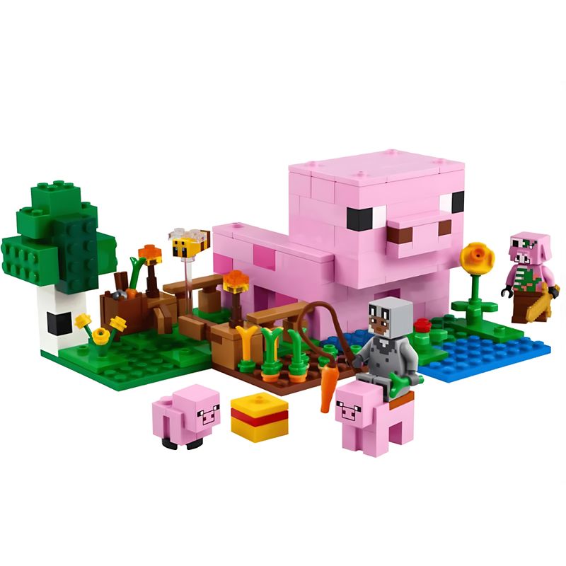 BlocodeMontarMinecraftLEGOCasadoPorcoBebe238Pecas-160133