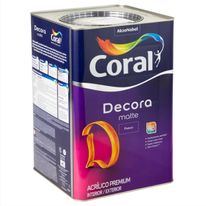 Tinta Acrílica Fosca Coral Decora 18l Branca