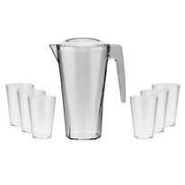 Kit Jarra 1,5l e Copo 350ml Fusion Neoplas 7 Peças