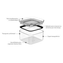 Pote Hermético de Plástico Block Maxxi OU Quadrado 1l