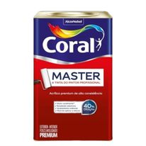 Tinta Acrílica Fosca Coral Master 18L Tubarão Branco