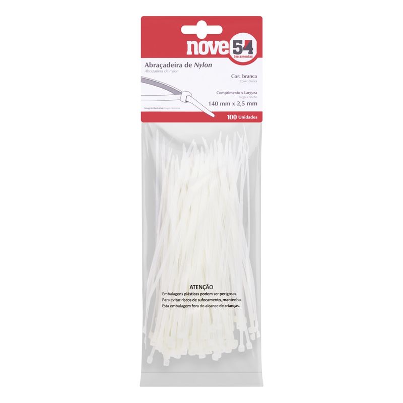 AbracadeiradeNylonBrancaNove54140mmx25mm100unidades-72541