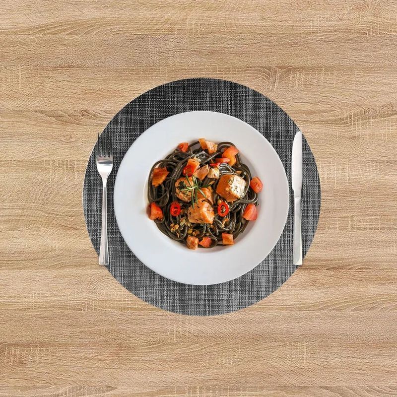 LugarAmericanoTextilineCircleUzooPretoMesclado38cmJogoAmericanoTextilineCircleUzooPretoMesclado38cm-161340