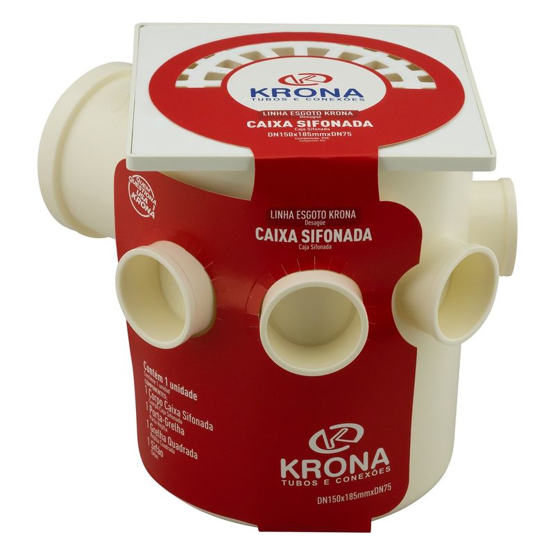 CaixaSifonadaPvcKronaEsgoto150mmx185mmx75mm-28543