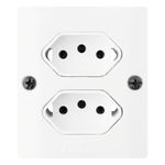 TomadaDupladeSobrepor2pinos+Terra10AMec-TronicMillenium-31761