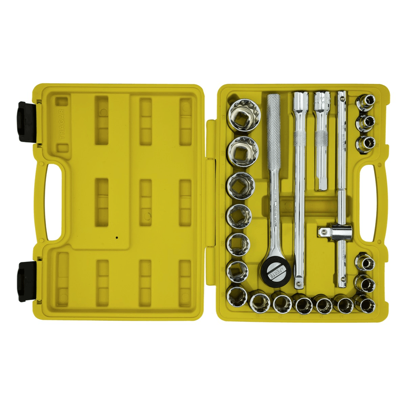 JogodeSoquetesemAcoCromoVanadioTramontina1/2``22pecas-33455