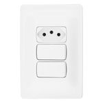 Interruptor1TeclaSimples+1TeclaParalela+1Tomada2pinos+TerraPial-33683