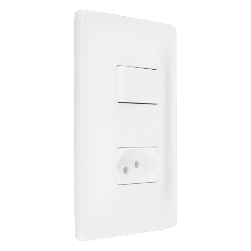 Interruptor1TeclaParalela+1Tomada2pinos+TerraPialZeffia-33696