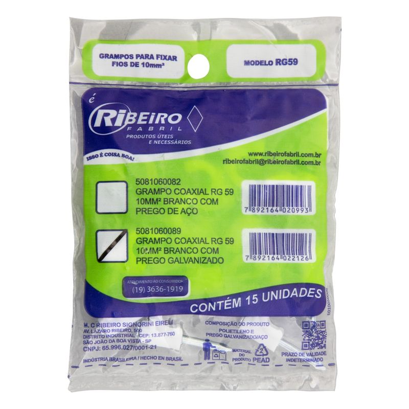 FixaFioparaCaboCoaxialRibeiroFabril10mm15unidades-34283