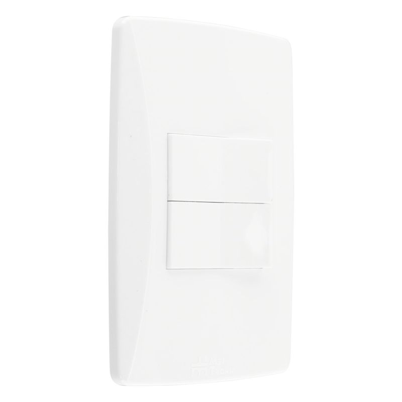 Interruptor1TeclaSimples+1TeclaParalelaMec-TronicPetra-37677