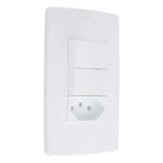 Interruptor2TeclaSimples+1Tomada2pinos+TerraMec-TronicPetra-38943