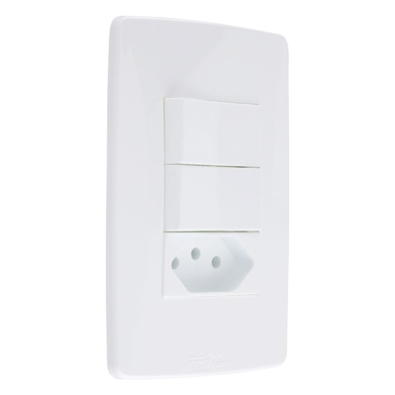 Interruptor2TeclaSimples+1Tomada2pinos+TerraMec-TronicPetra-38943