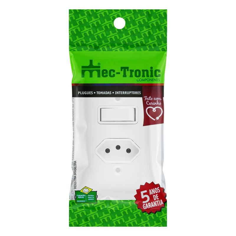 Interruptor1TeclaParalela+1Tomada2pinos+TerraMec-TronicMillenium-38968