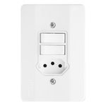 Interruptor2TeclaSimples+1Tomada2pinos+TerraMec-TronicMillenium-38994