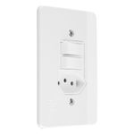 Interruptor2TeclaSimples+1Tomada2pinos+TerraMec-TronicMillenium-38995