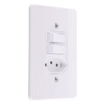 Interruptor2TeclasParalelas+1Tomada2pinos+TerraMec-TronicMillenium-39007