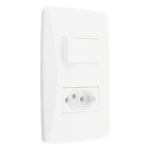 Interruptor1TeclaParalela+1Tomada2pinos+Terra20AMec-TronicPetra-39117