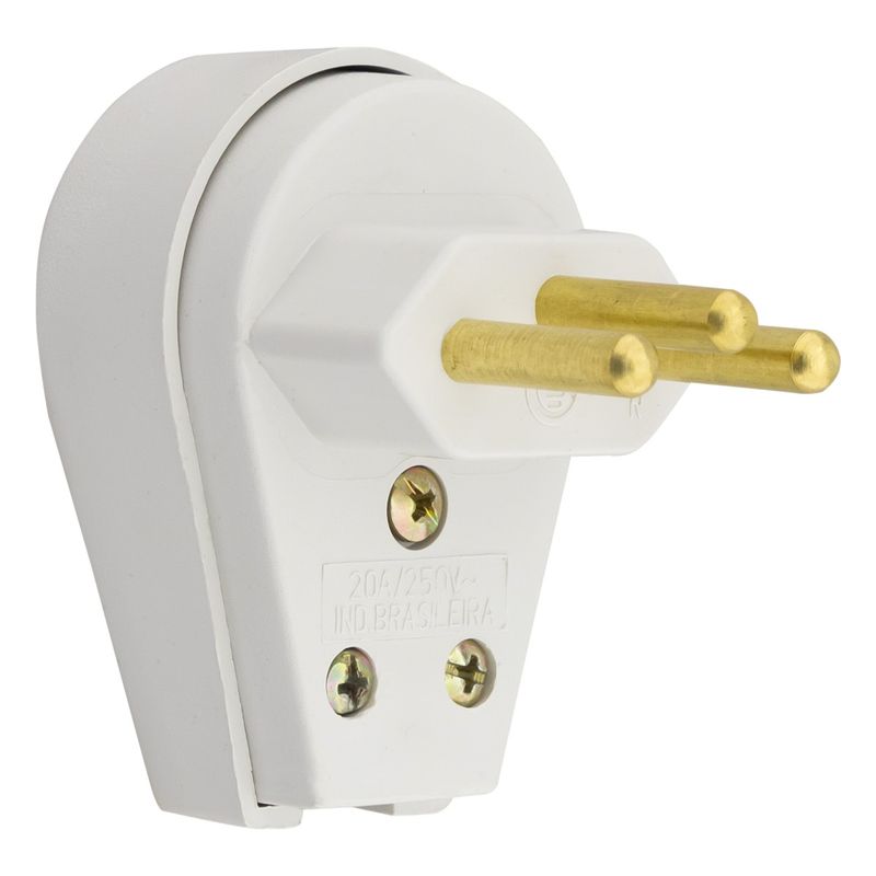 PlugueMachoTriangularTramontina2pinos+Terra20A-41761