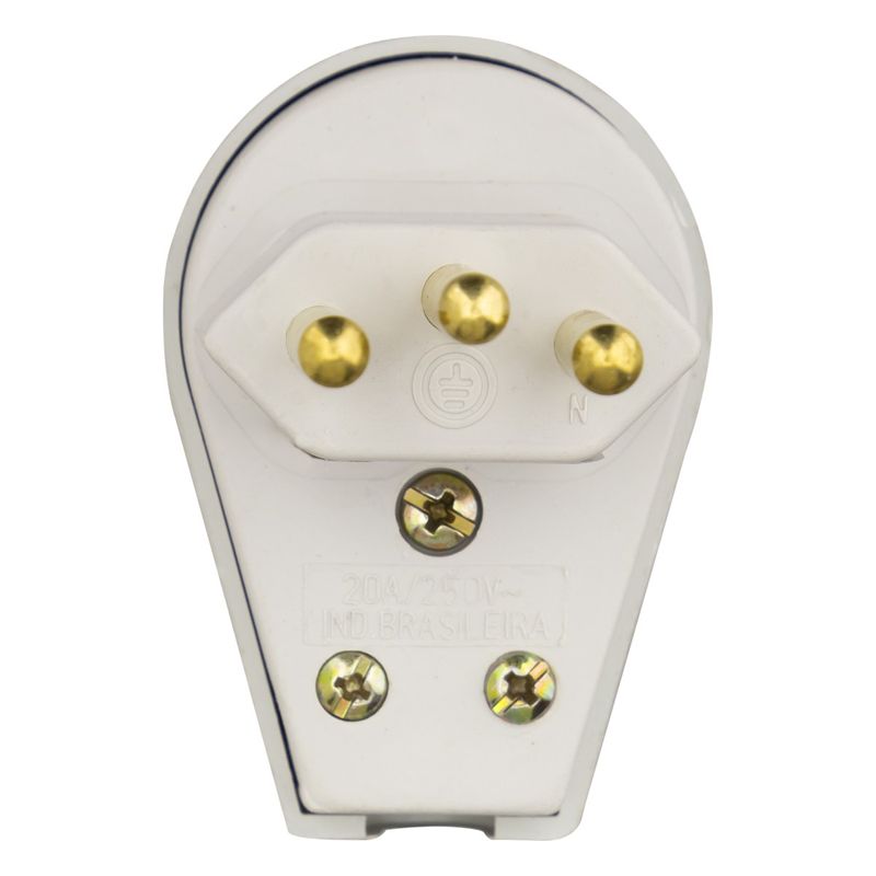 PlugueMachoTriangularTramontina2pinos+Terra20A-41765