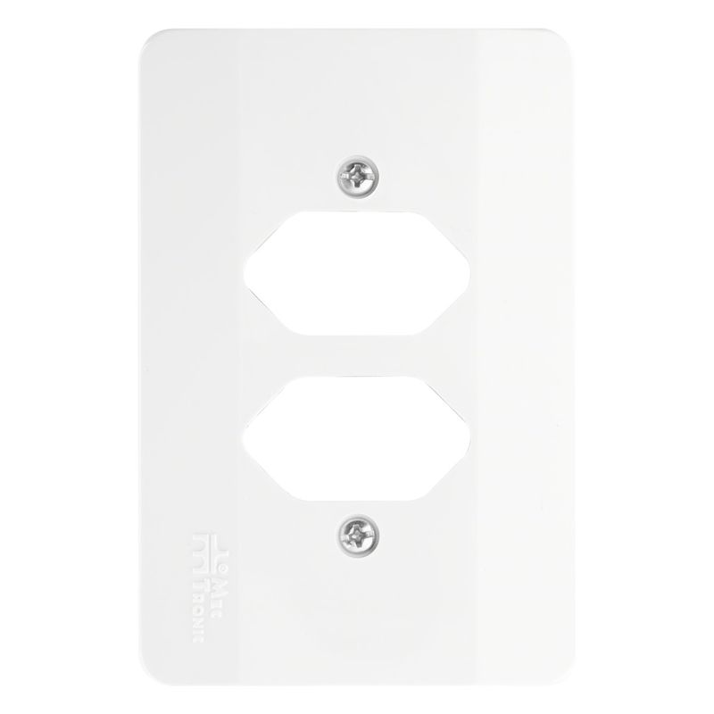 PlacaBrancacom2PostosparaTomadaMec-TronicMillenium4x2``-45055