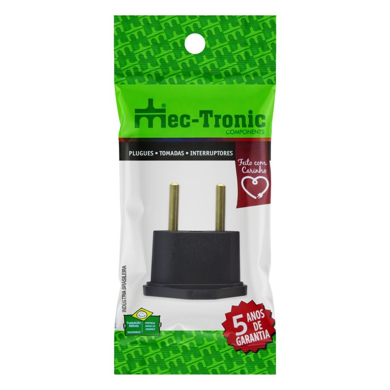 AdaptadorparaTomada2pinosMec-Tronic10A-45095