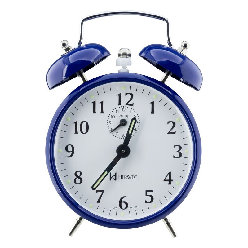 RelogioDespertadorHerwegAzulEscuro10cmRelogioDespertadorHerwegAzulEscuro-50524