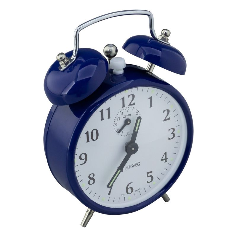 RelogioDespertadorHerwegAzulEscuro10cmRelogioDespertadorHerwegAzulEscuro-50530