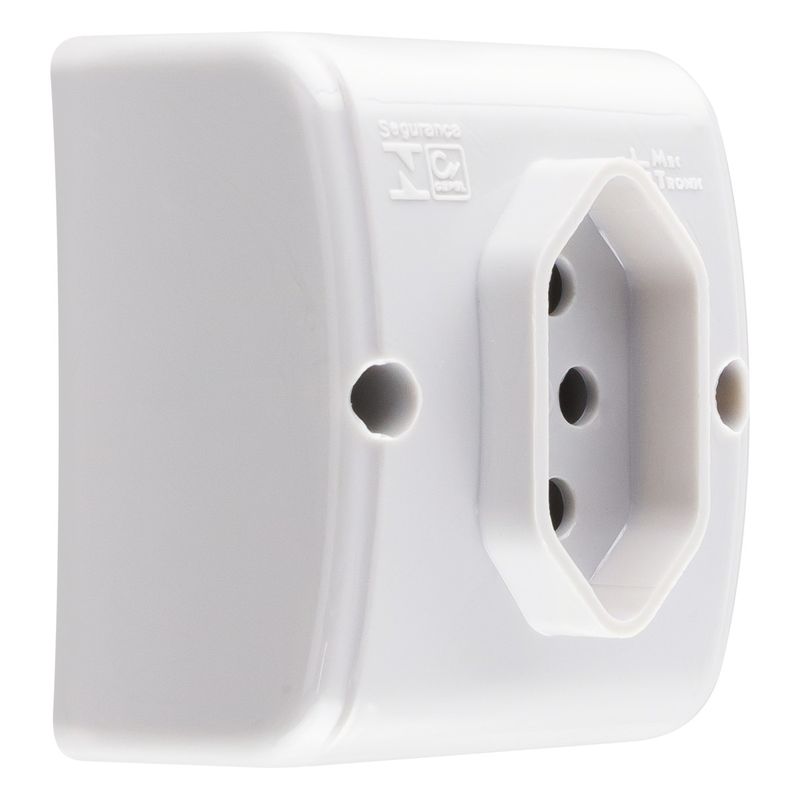 TomadadeSobrepor2Pinos+TerraMec-TronicCinza20A-52196