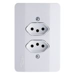 TomadaDupla2pinos+Terra20AMec-TronicMillenium-52276