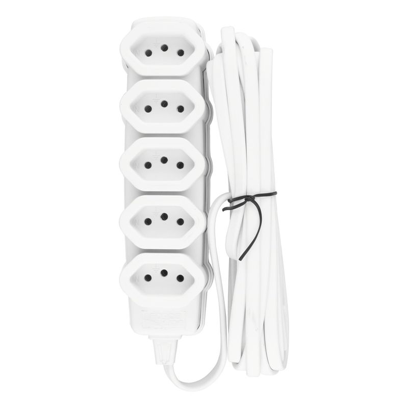 ExtensaoTripolar5TomadasBrancaForceLine5m10A-53840