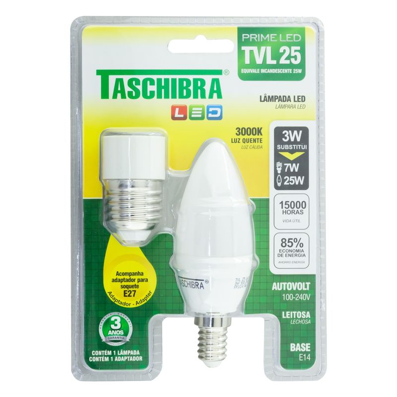 LampadaLedVelaLeitosaTaschibra3000K3W-56954