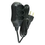 ExtensaoBipolar3TomadasPretaFCNew3m10A-59291