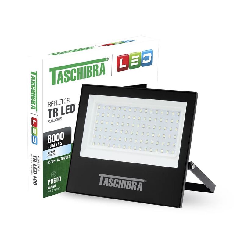 RefletorTRLedTaschibraPreto100W6500K-131664