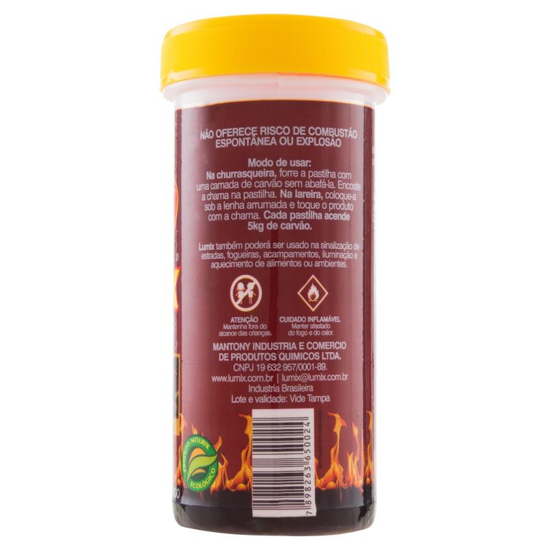 AcendedorparaCarvaoeLenhaemPastilhaLumix170gcom8unidades-95610