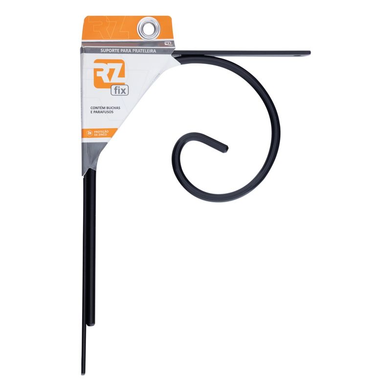 SuporteparaPrateleiraPretoRzfix24cmx17cm-63170