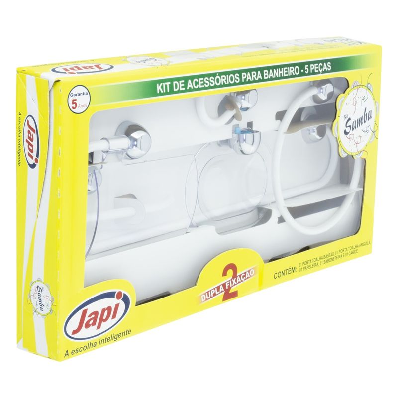 KitAcessoriosparaBanheiroJapiBranco5pecas-65407