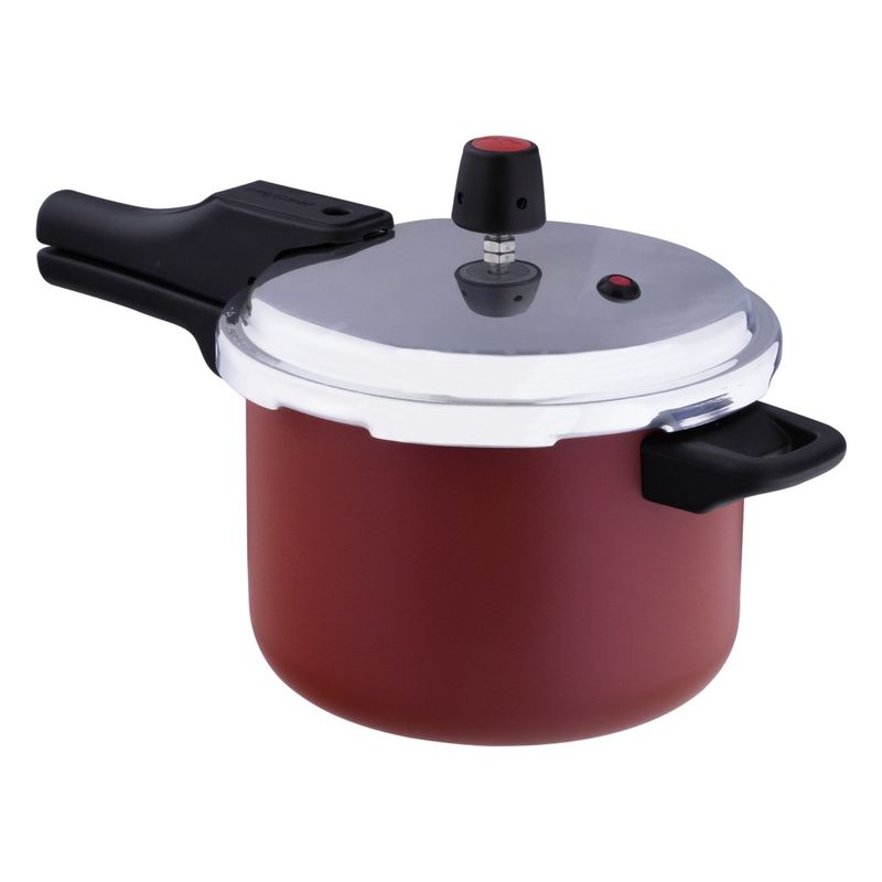 PaneladePressaoemAluminioAntiaderenteVermelhaMultiflonQuartzo45l-71596