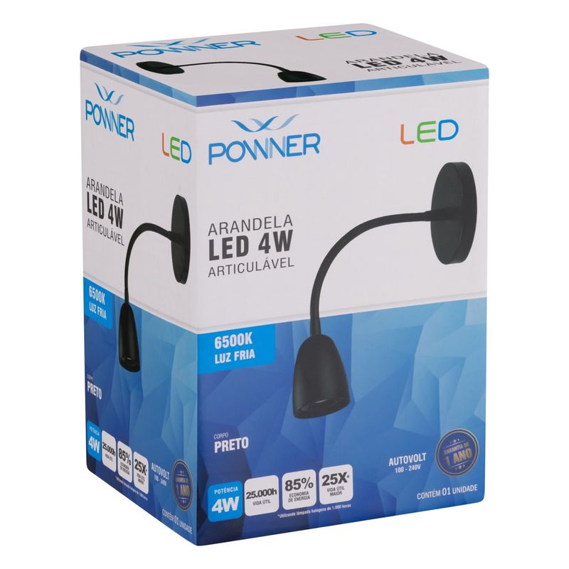 ArandeladeLedArticulavelPretaPowner4W-72249
