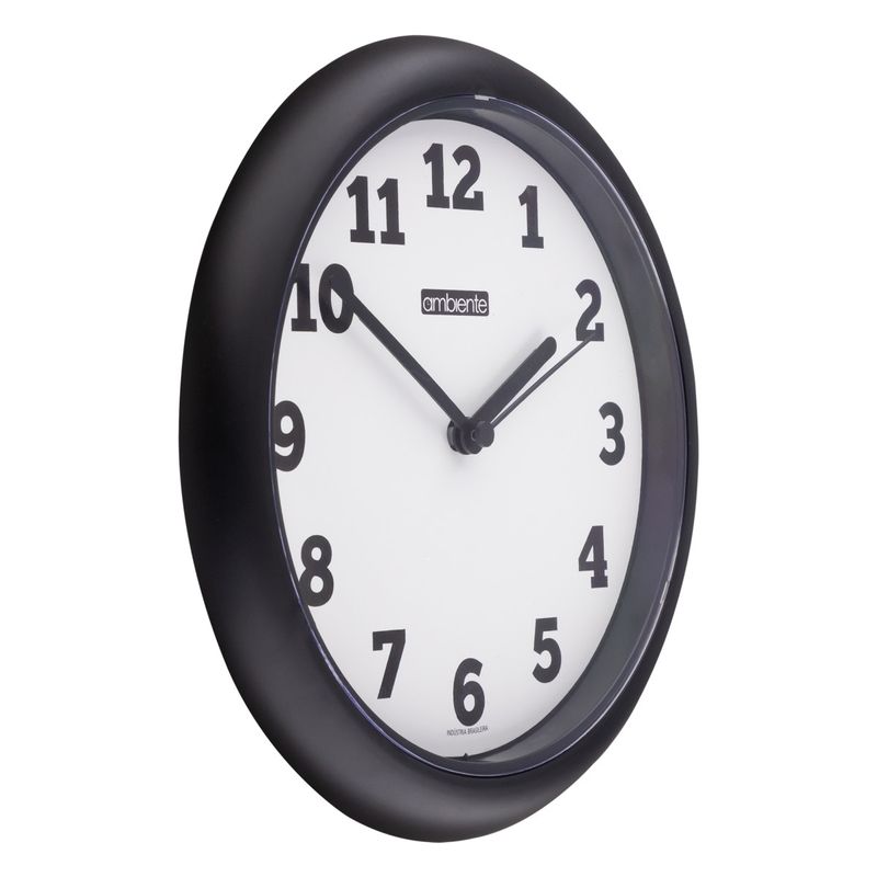 RelogiodeParedeRedondoAmbienteQuartzPreto24cmRelogiodeParedeRedondoAmbienteQuartzPreto-72346