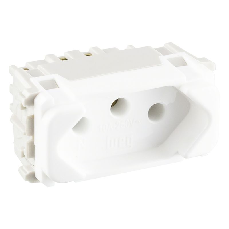 ModuloTomada2Pinos+TerraBrancaWegCompose10A-74947