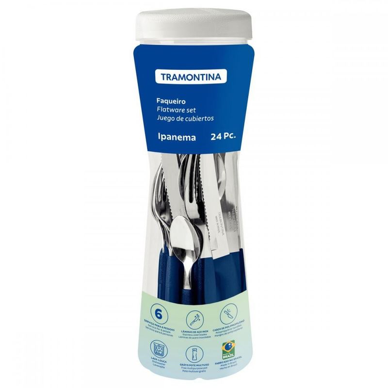 FaqueiroemInoxCaboAzulTramontinaIpanema24pecas-141803