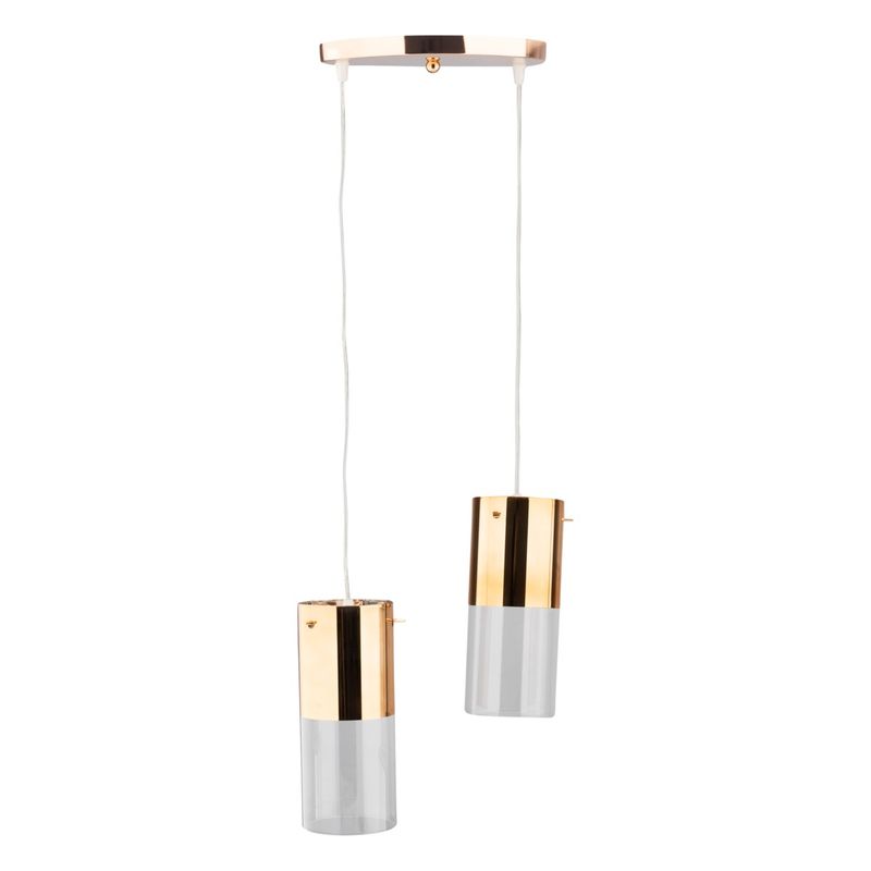 PendentedeVidroFirst1/2CobreBronzearteLlum2xE27-82175