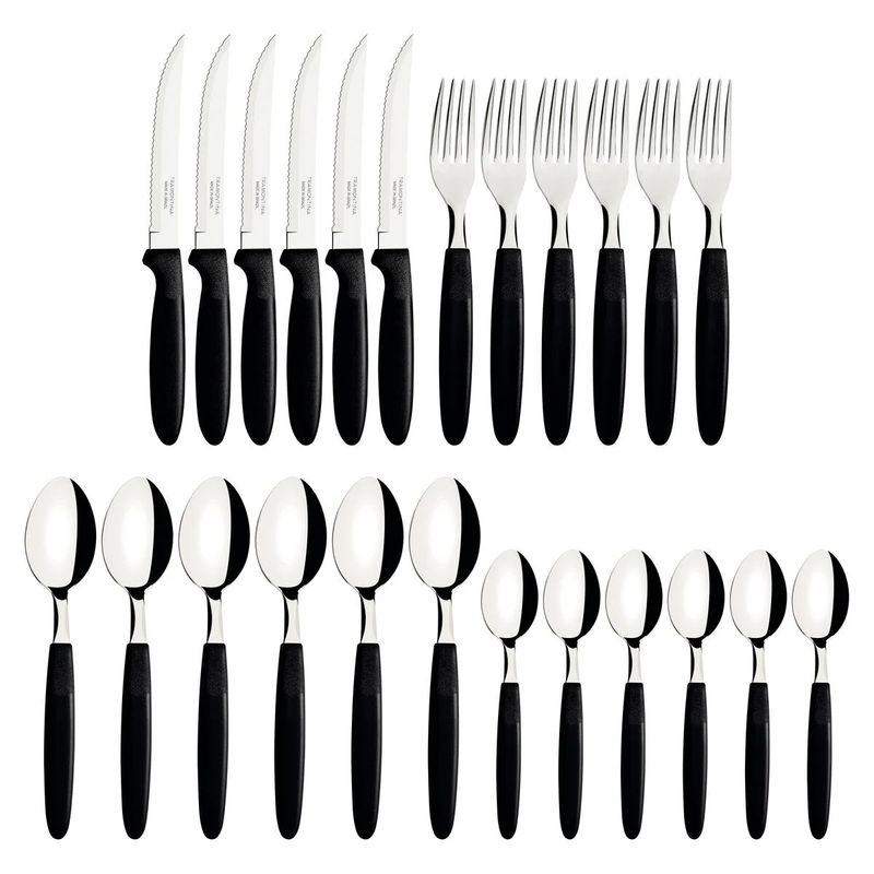 FaqueiroemInoxCaboPretoTramontinaIpanema24pecas-141599