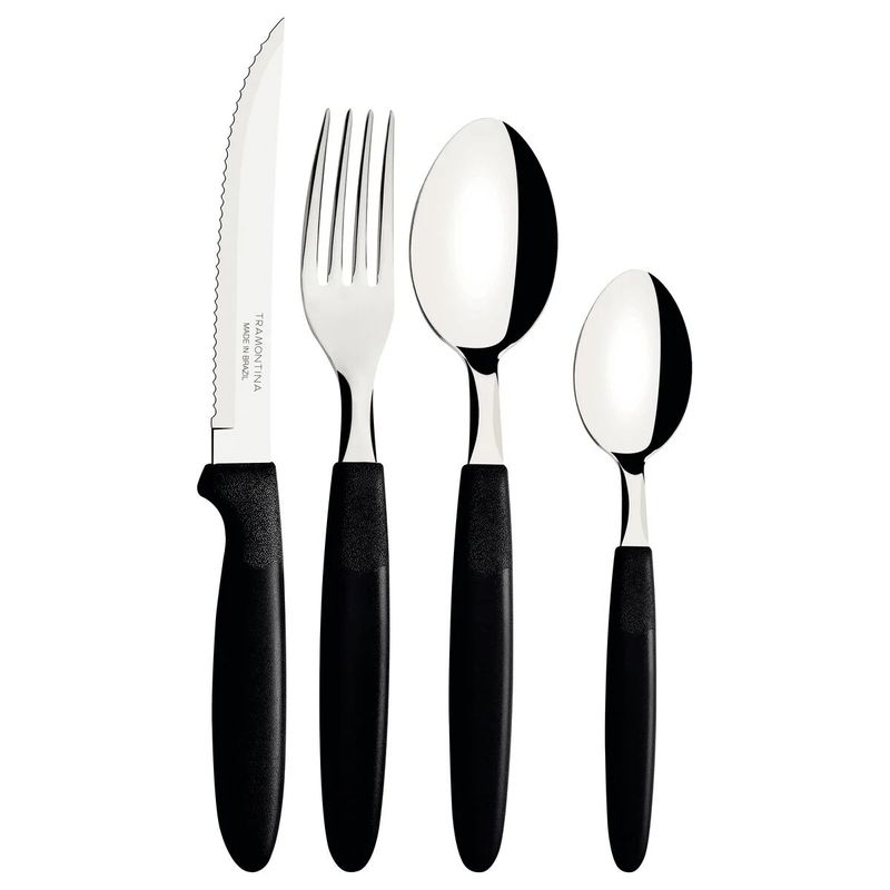 FaqueiroemInoxCaboPretoTramontinaIpanema24pecas-141598