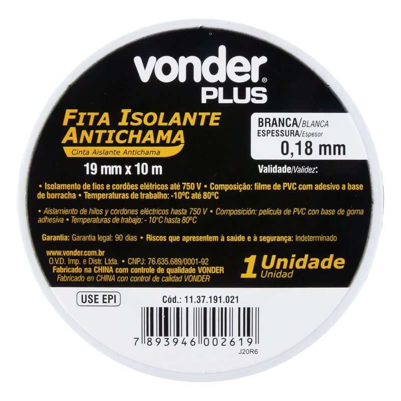 FitaIsolanteAntichamaBrancaVonder19mmx10m-70987