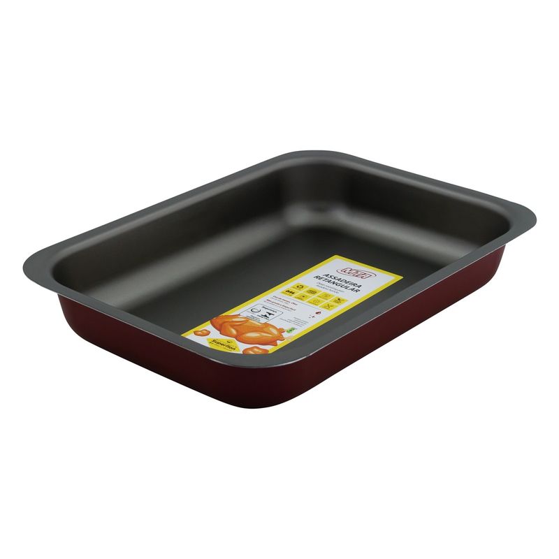 AssadeiraRetangularemAluminioAntiaderenteMtaCereja46ln3-78109