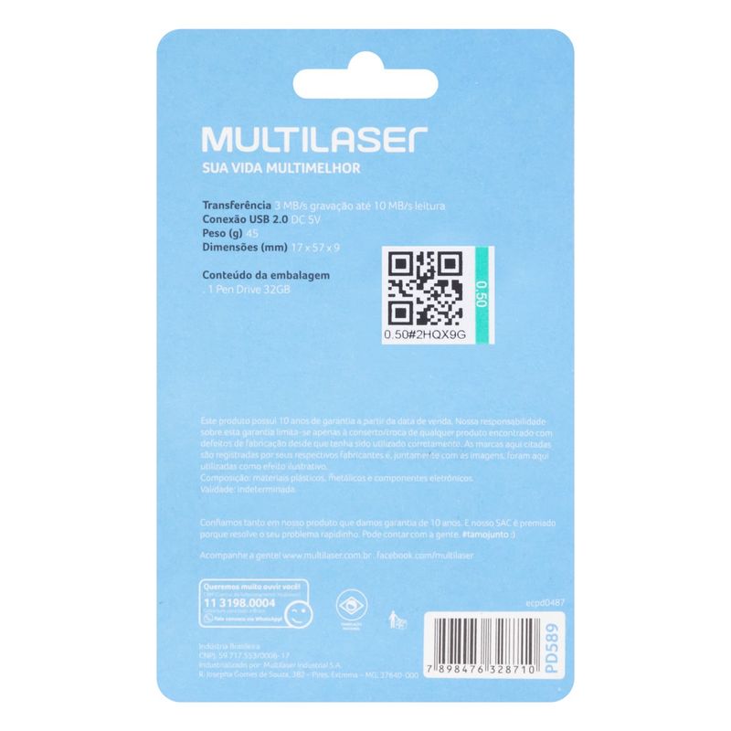 PenDrive32gbTwistMultilaser-101009