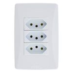 TomadaTripla2pinos+Terra10AMec-TronicPetra-5750