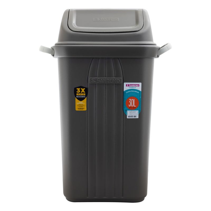 LixeiraBasculanteCinzaSanremoCasablanca30l-10567